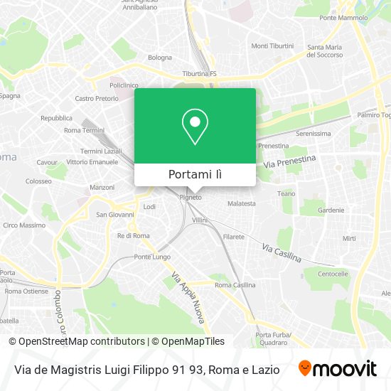 Mappa Via de Magistris Luigi Filippo 91 93
