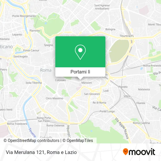 Mappa Via Merulana  121