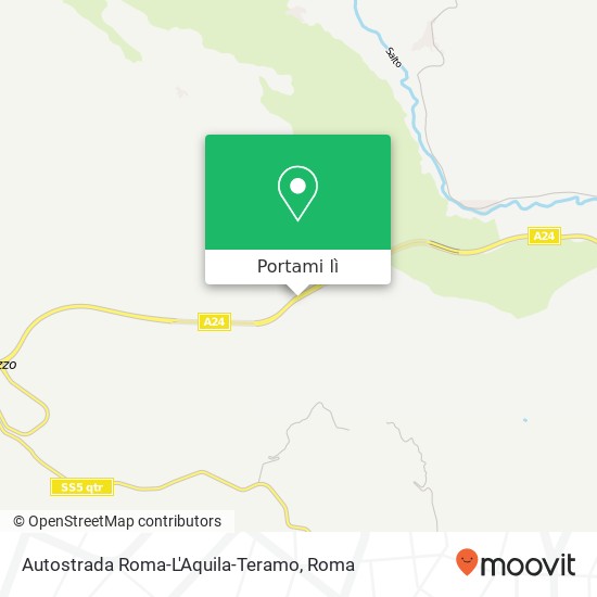 Mappa Autostrada Roma-L'Aquila-Teramo