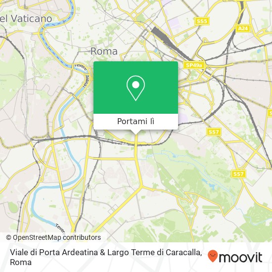 Mappa Viale di Porta Ardeatina & Largo Terme di Caracalla