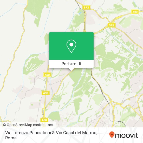 Mappa Via Lorenzo Panciatichi & Via Casal del Marmo