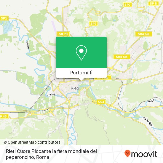 Mappa Rieti Cuore Piccante  la fiera mondiale del peperoncino