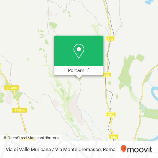 Mappa Via di Valle Muricana / Via Monte Cremasco