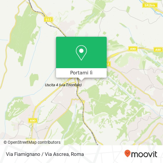 Mappa Via Fiamignano / Via Ascrea