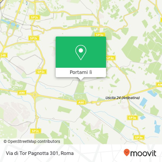 Mappa Via di Tor Pagnotta 301
