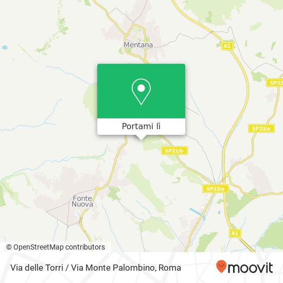 Mappa Via delle Torri / Via Monte Palombino