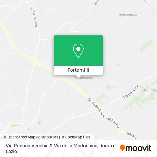 Mappa Via Pontina Vecchia & Via della Madonnina