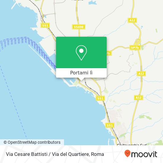 Mappa Via Cesare Battisti / Via del Quartiere