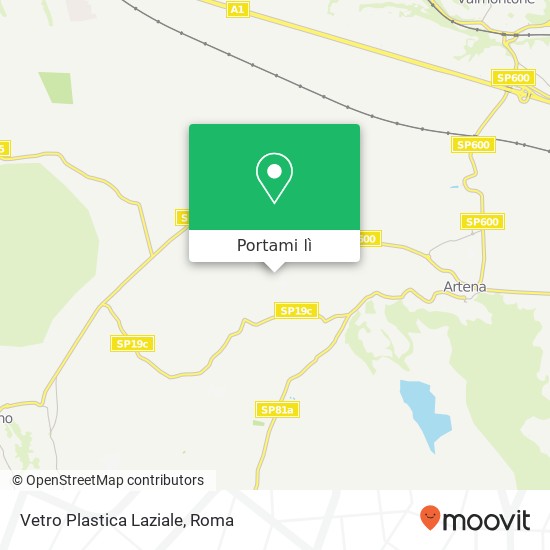 Mappa Vetro Plastica Laziale