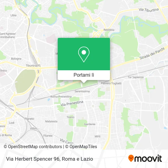 Mappa Via Herbert Spencer 96