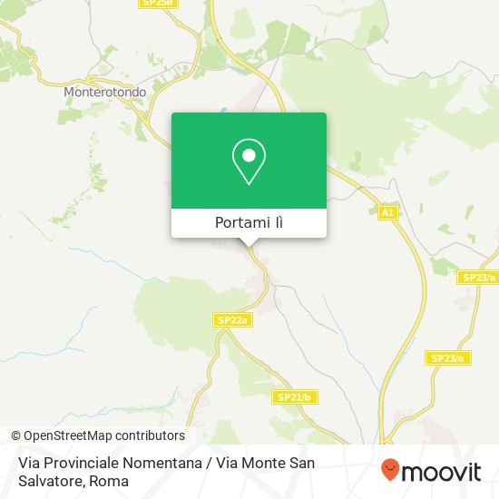 Mappa Via Provinciale Nomentana / Via Monte San Salvatore