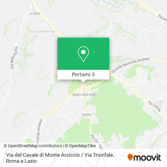 Mappa Via del Casale di Monte Arsiccio / Via Trionfale