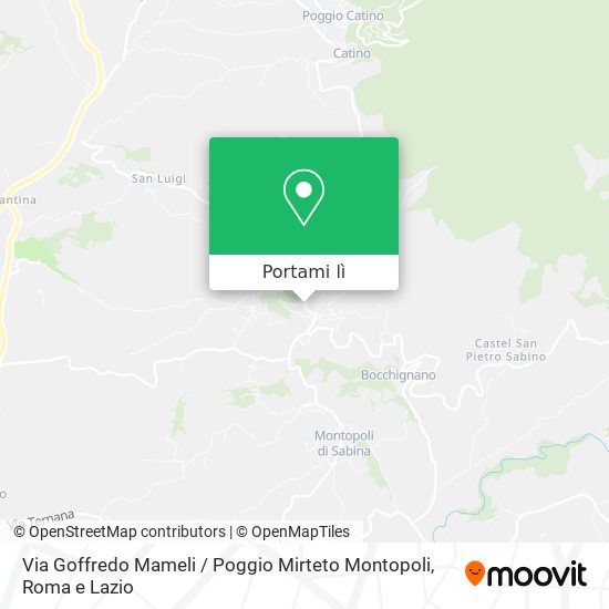Mappa Via Goffredo Mameli / Poggio Mirteto Montopoli