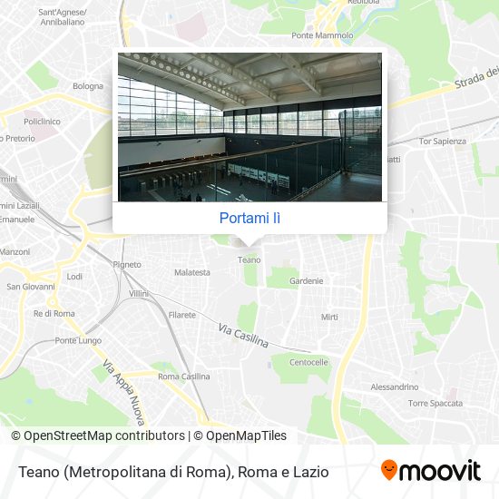 Mappa Teano (Metropolitana di Roma)