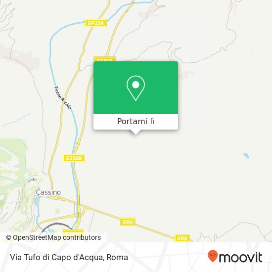 Mappa Via Tufo di Capo d'Acqua