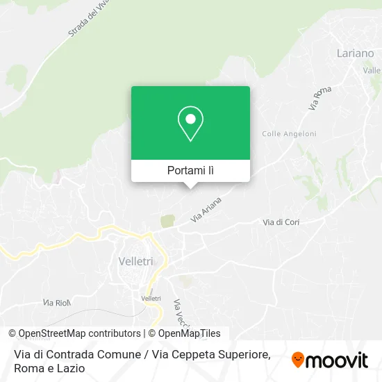 Mappa Via di Contrada Comune / Via Ceppeta Superiore
