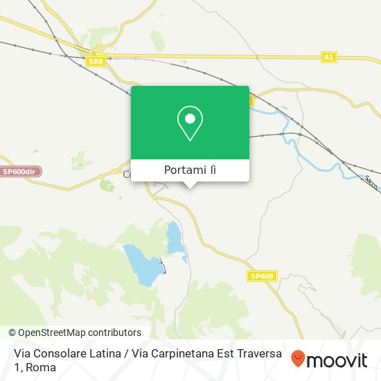 Mappa Via Consolare Latina / Via Carpinetana Est Traversa 1