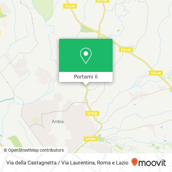 Mappa Via della Castagnetta / Via Laurentina