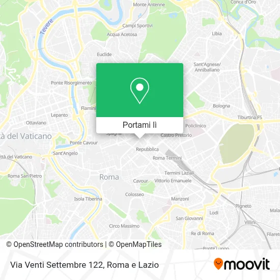 Mappa Via Venti Settembre  122