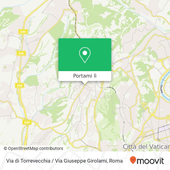 Mappa Via di Torrevecchia / Via Giuseppe Girolami