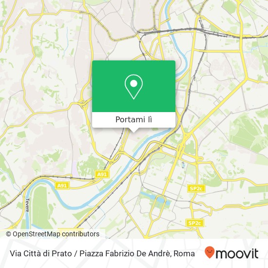 Mappa Via Città di Prato / Piazza Fabrizio De Andrè