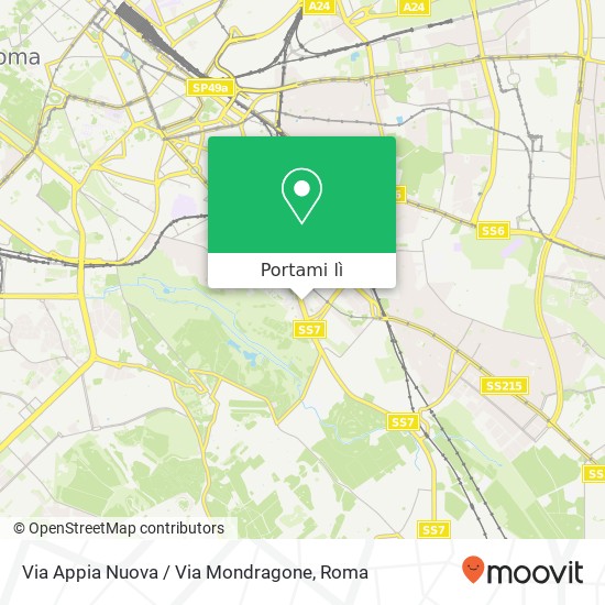 Mappa Via Appia Nuova / Via Mondragone