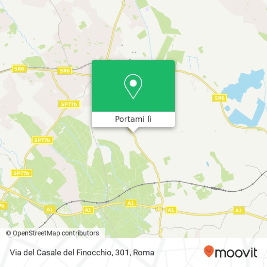 Mappa Via del Casale del Finocchio, 301