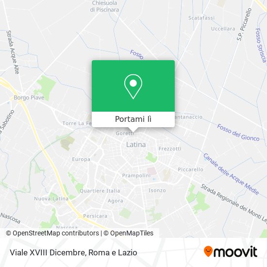 Mappa Viale XVIII Dicembre