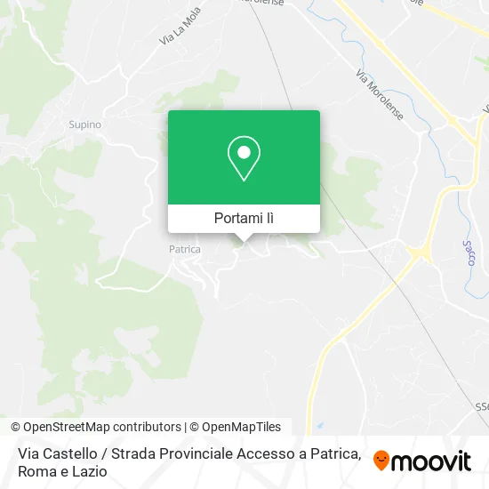 Mappa Via Castello / Strada Provinciale Accesso a Patrica