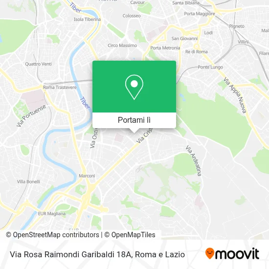 Mappa Via Rosa Raimondi Garibaldi  18A
