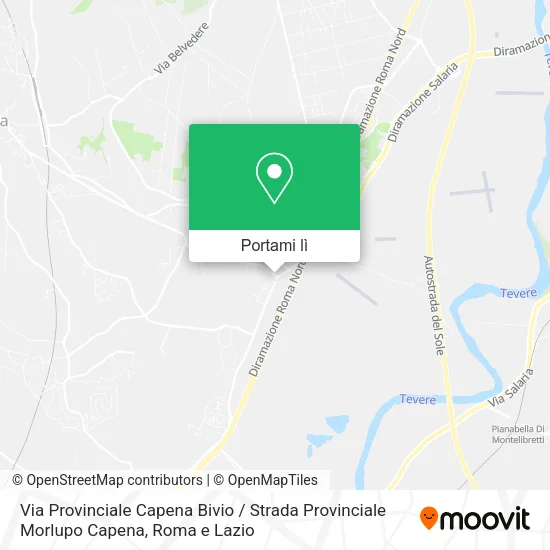 Mappa Via Provinciale Capena Bivio / Strada Provinciale Morlupo Capena
