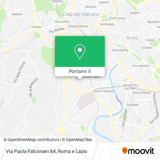 Mappa Via Paola Falconieri  84