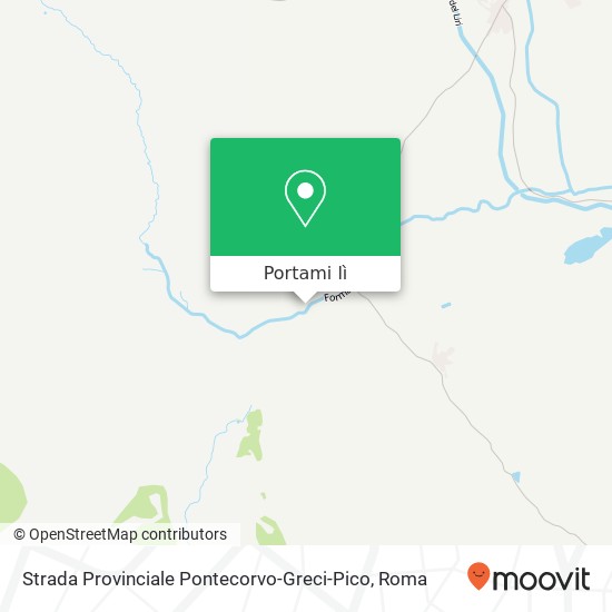 Mappa Strada Provinciale Pontecorvo-Greci-Pico