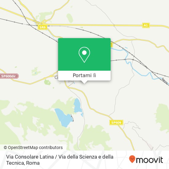 Mappa Via Consolare Latina / Via della Scienza e della Tecnica
