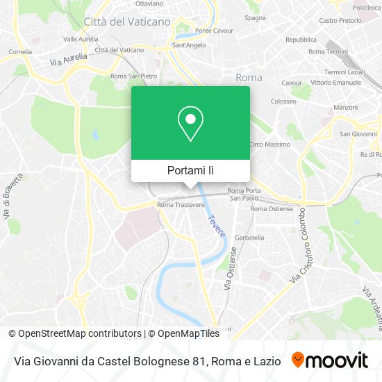 Mappa Via Giovanni da Castel Bolognese  81