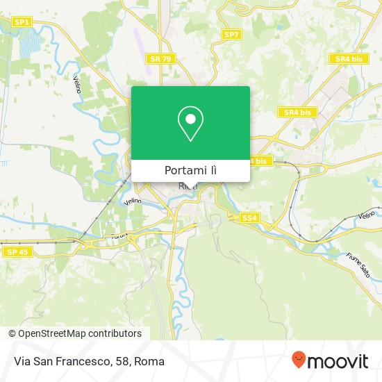 Mappa Via San Francesco, 58