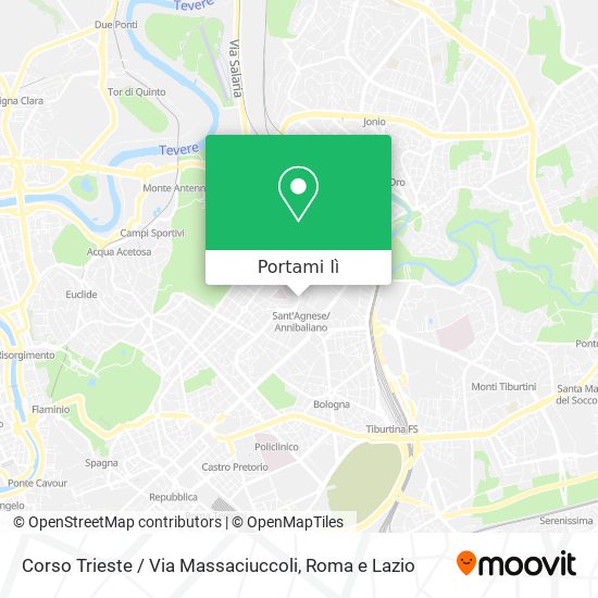 Mappa Corso Trieste / Via Massaciuccoli