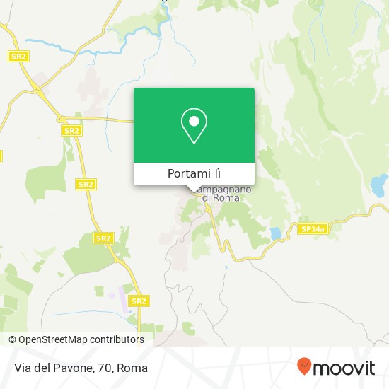 Mappa Via del Pavone, 70