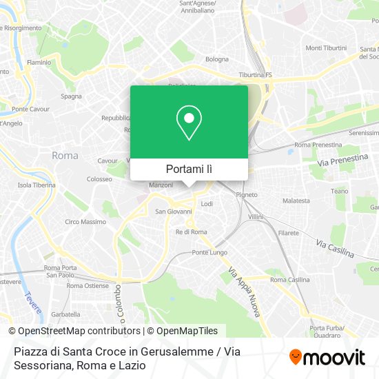Mappa Piazza di Santa Croce in Gerusalemme / Via Sessoriana