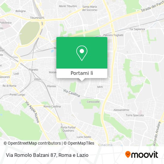 Mappa Via Romolo Balzani  87