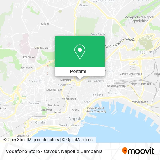 Mappa Vodafone Store - Cavour