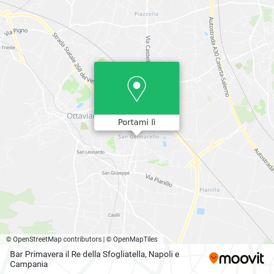Mappa Bar Primavera il Re della Sfogliatella