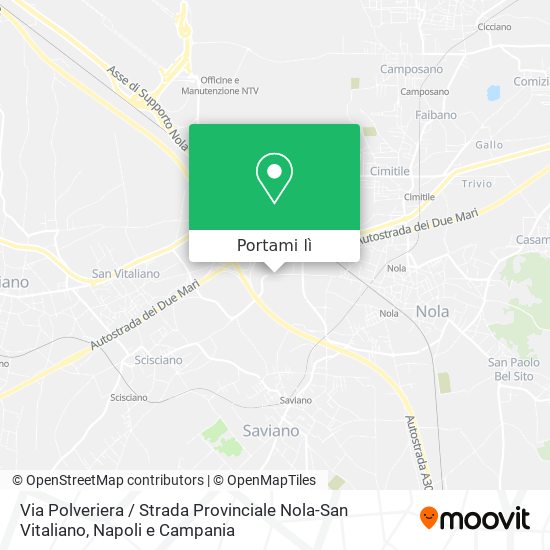 Mappa Via Polveriera / Strada Provinciale Nola-San Vitaliano