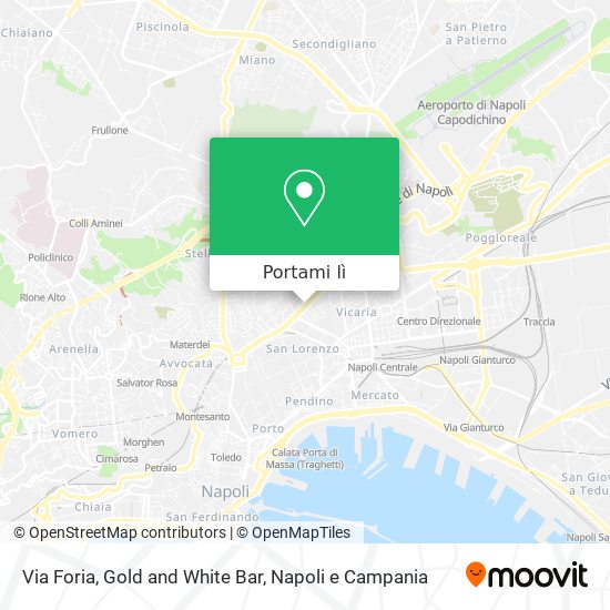 Mappa Via Foria, Gold and White Bar