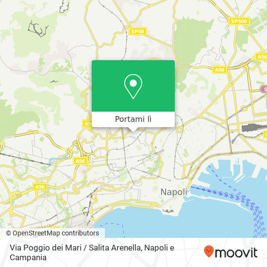 Mappa Via Poggio dei Mari / Salita Arenella