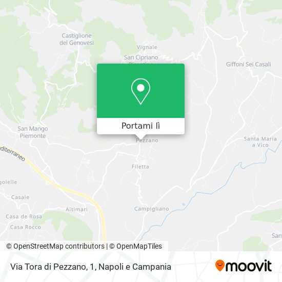 Mappa Via Tora di Pezzano, 1