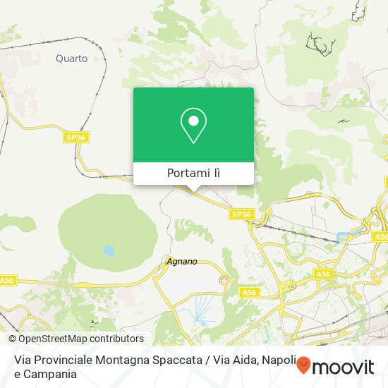 Mappa Via Provinciale Montagna Spaccata / Via Aida