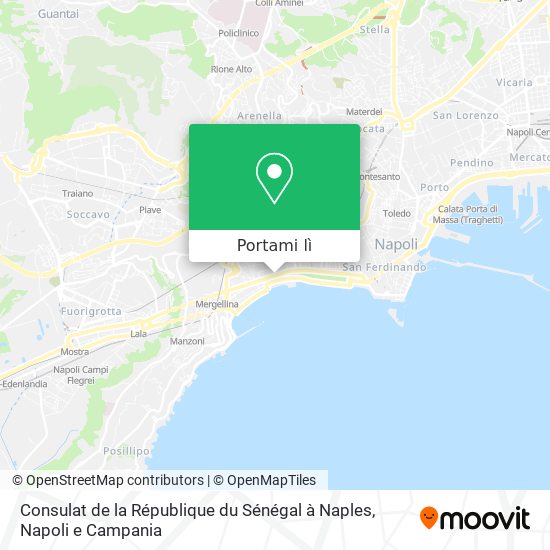 Mappa Consulat de la République du Sénégal à Naples