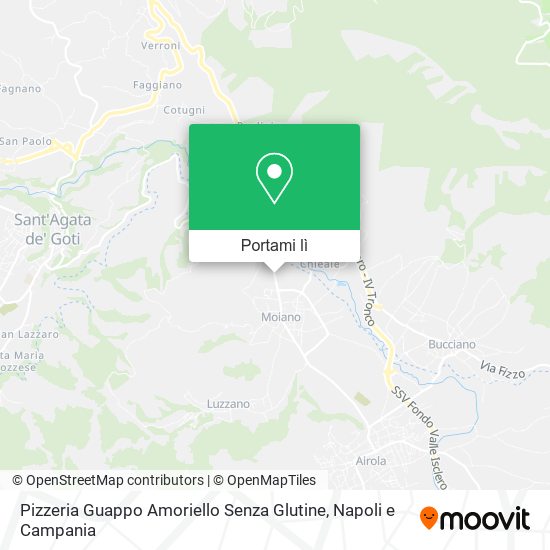 Mappa Pizzeria Guappo Amoriello Senza Glutine
