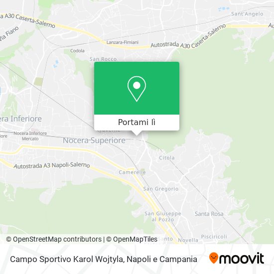Mappa Campo Sportivo Karol Wojtyla